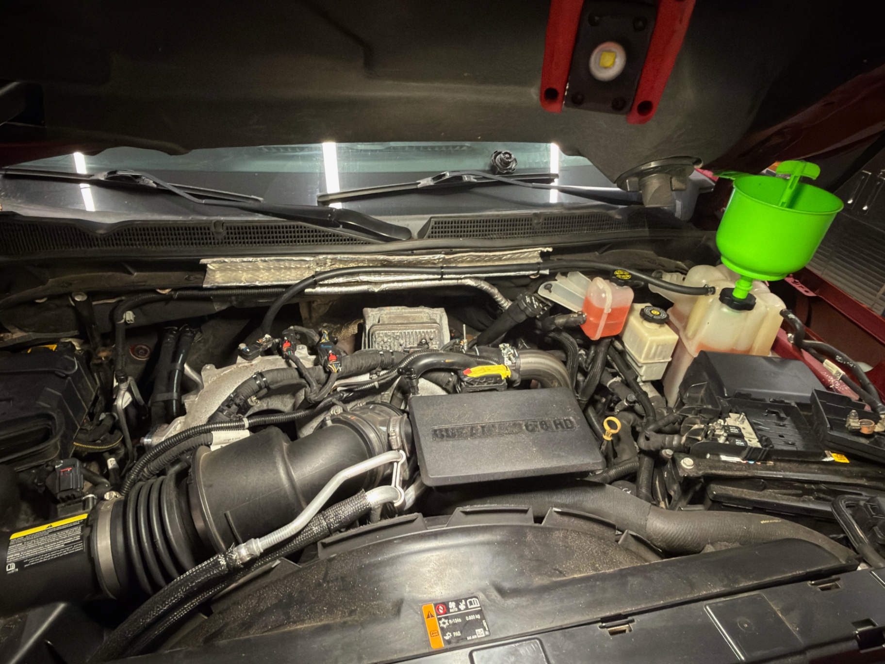 Finished Duramax engine bay after service
